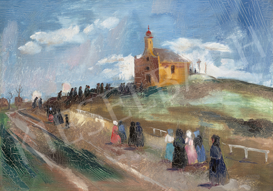  Szőnyi, István - Early Spring Mood on the Kálvária Hill in Zebegény | 64st Autumn Auction auction / 207 Lot