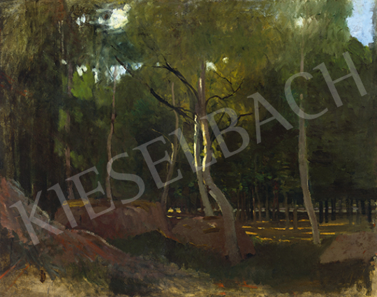  Paál László - Fények a barbizoni erdőben, 1876 körül | 64. Őszi Aukció aukció / 225 tétel