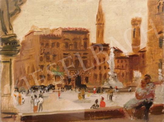 Breznay József - Palazzo Vecchio (Firenze) festménye