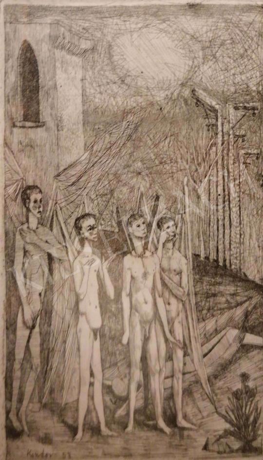 Kondor, Béla - Angels, 1958 painting