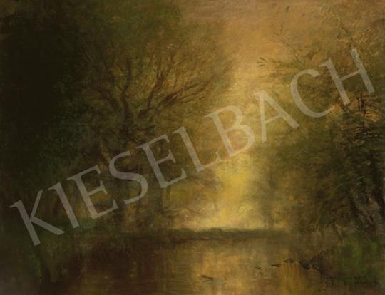  Mednyánszky, László - Evening Lights, c. 1900 painting