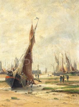 For sale   Louis Etienne Timmermans - Sailboats at the Seashore 's painting