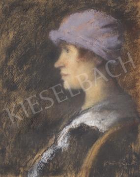 Rippl-Rónai József - Kalapos nő, 1925 festménye