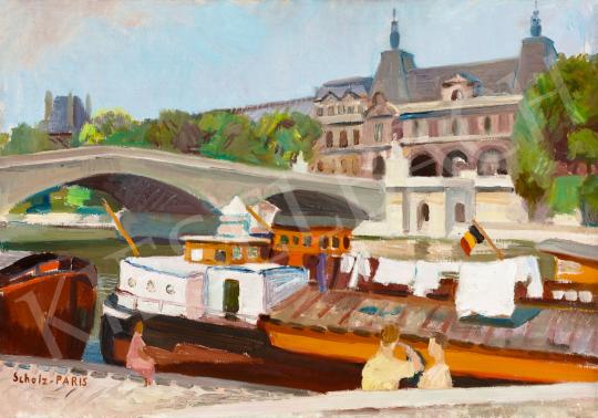 For sale Scholz, Erik - The Seine Bank with the Louvre in the Background 's painting