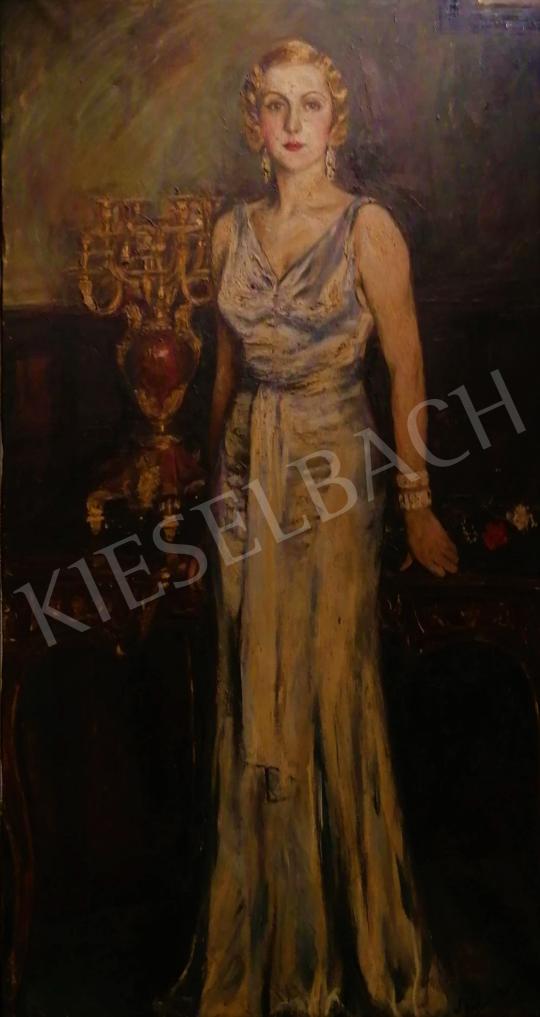 Bolmányi, Ferenc - Young Lady in Interior (Portrait of Magdolna Gervay Magdolna), 1932  painting