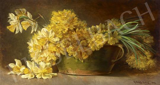  Count Erdődy, Gyuláné - Count Széchenyi, Emília - Flower Still-Life, 1904 painting