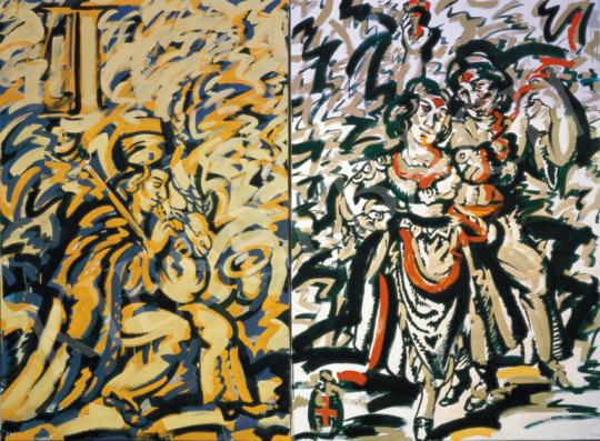  Kelemen, Károly - Dance of Gypsies, 1983 painting