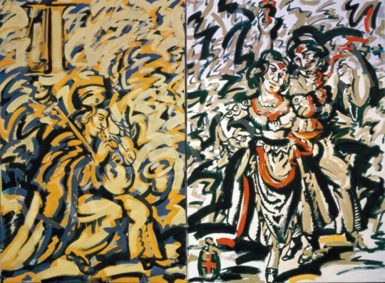 Kelemen, Károly - Dance of Gypsies, 1983 painting