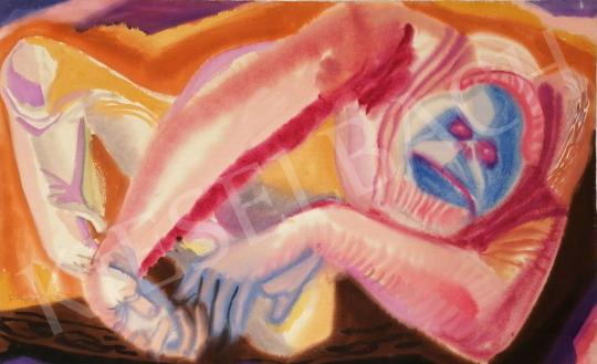 Eladó  Hajnal János - A fekvő orángután, 1957 festménye
