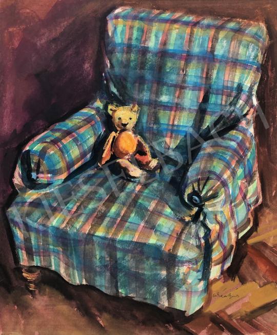  Lukács, Ágnes - Teddy in the Chair, 1970 painting