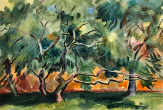 For sale  Lukács, Ágnes - Trees in front of the Orange House, 1982 's painting