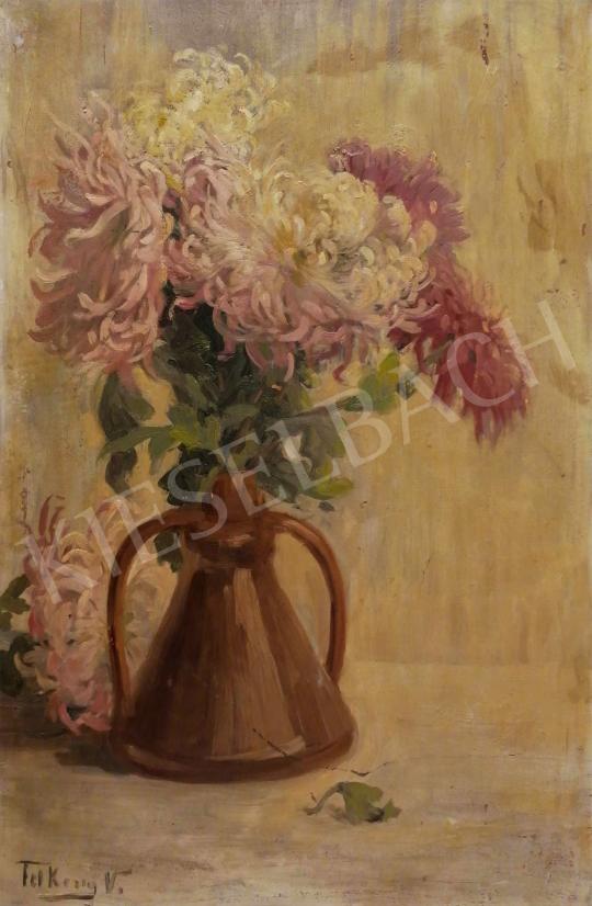 For sale Telkessy, Valéria, - Flower Still Life with Chrysanthemum 's painting