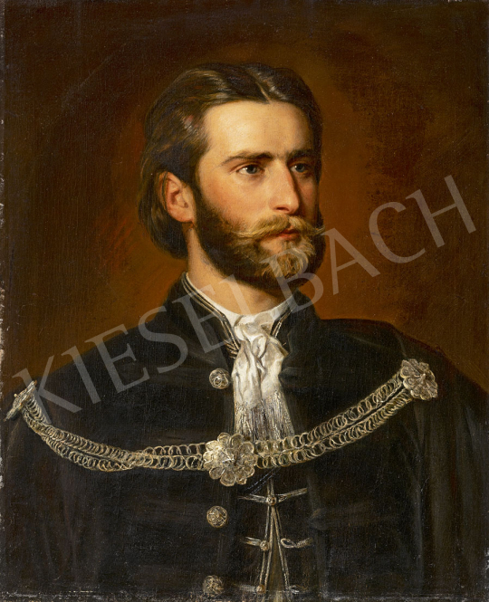  Unknown Hungarian Painter c.1870 - Portrait of Gyula Gundelfinger painting