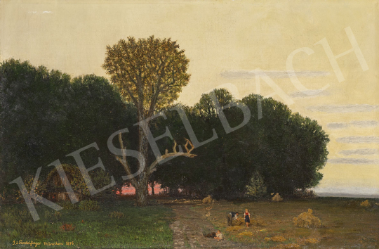 Gundelfinger, Gyula - Outdoors (Twilight), 1876 painting