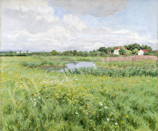  Glatz, Oszkár - Meadow in Spring during the Floods, 1910’s painting