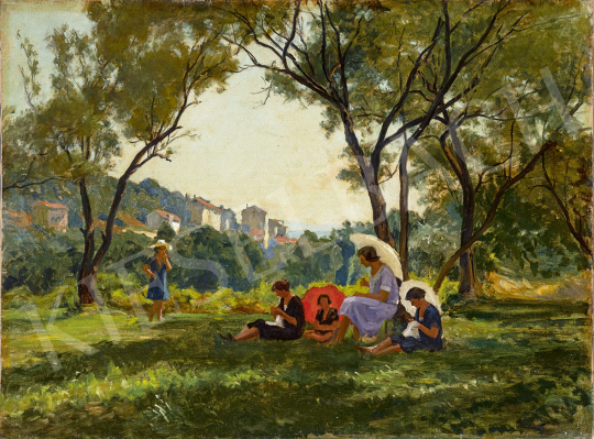  Nádler, Róbert - In the Sunny Garden (Excursion, Istria) painting