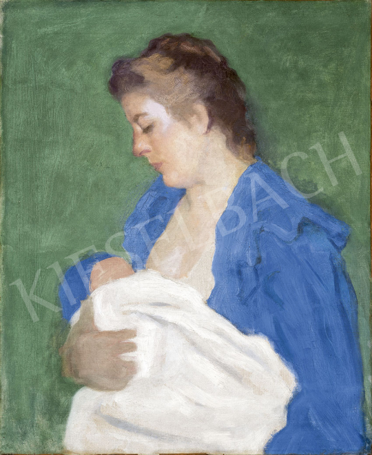  Ferenczy, Károly - Mother with Child, 1912 painting