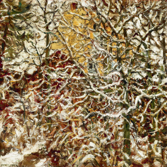  Perlmutter, Izsák - The First Snow (View from the Window of the Artist's Atelier) , 1920 painting