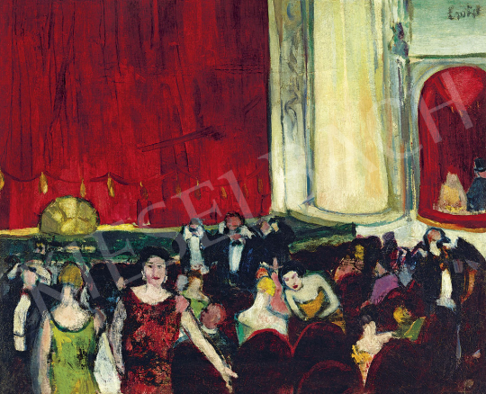 Emőd, Aurél - In the Theather (Paris), 1920's painting