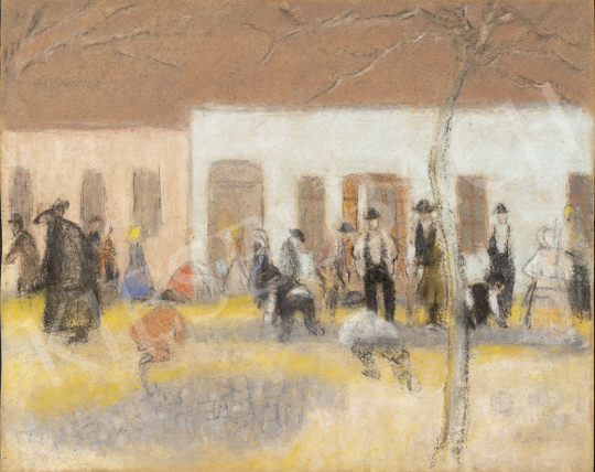 Rippl-Rónai, József - Cobbling the Main Street in Kapos painting