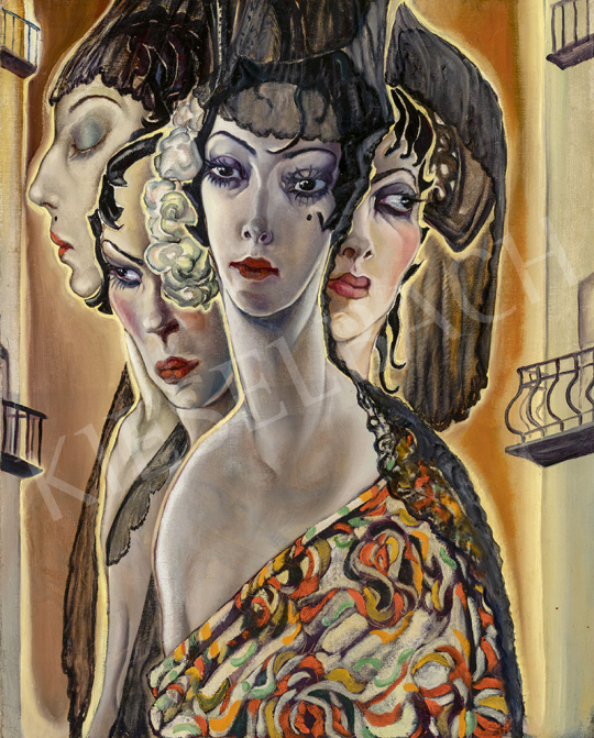  Batthyány, Gyula - Spanish Women (Sevilla), around 1934 painting