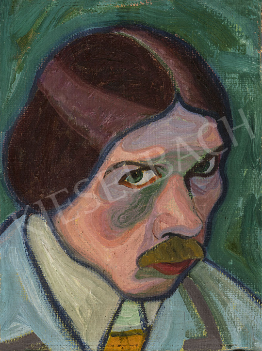 Sassy Attila - Fauves önarckép, 1910-es évek festménye