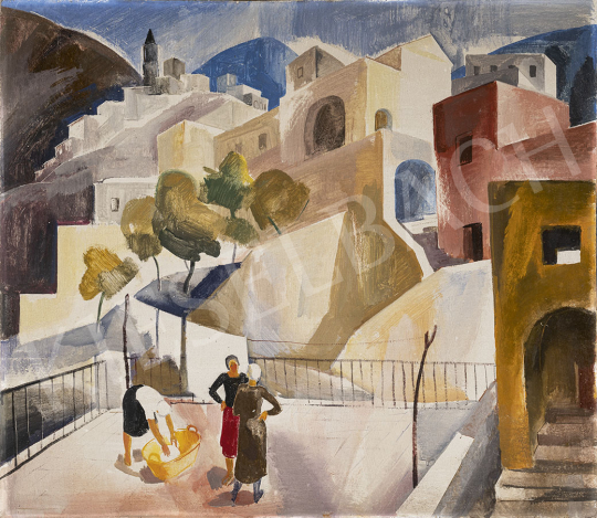  Patkó Károly - Positano, 1930 körül festménye