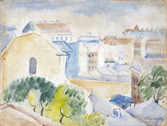  Kmetty, János - Part of Budapest, 1930's painting