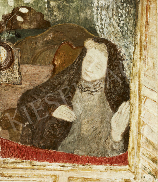  Ámos, Imre - In the Window, 1935 painting