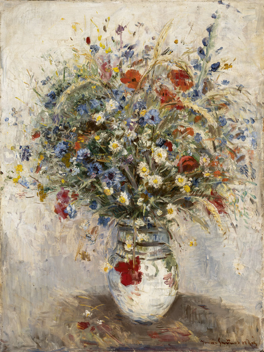  Iványi Grünwald, Béla - Bouquet of Field Flowers 1930’s painting