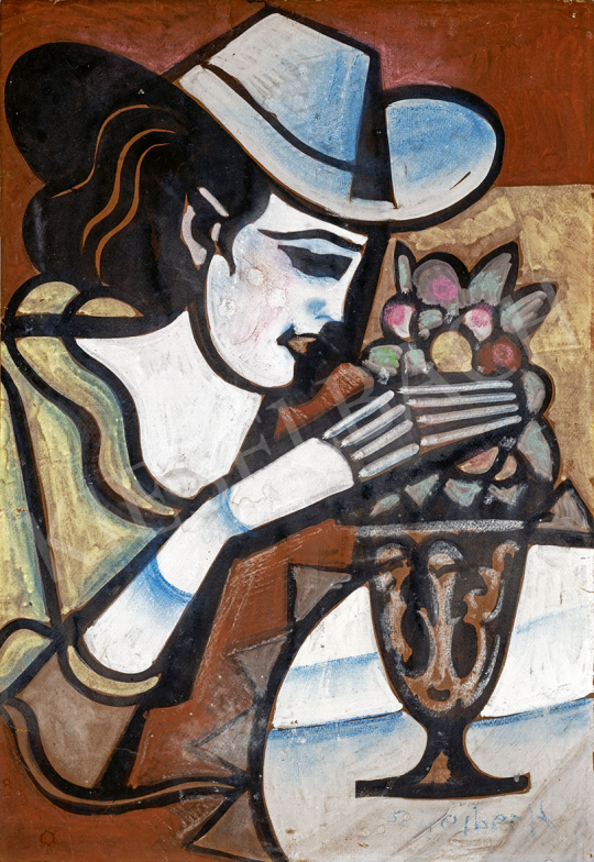  Scheiber, Hugó - Art Deco Florist, 1930’s painting