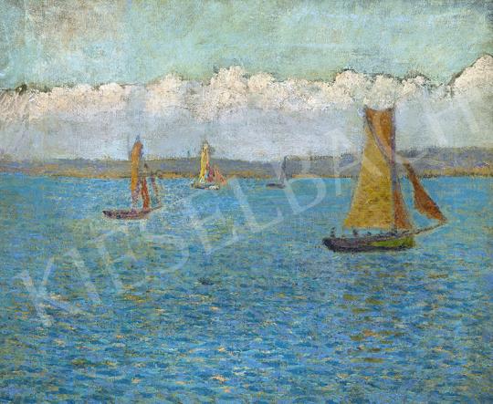  Csejtei Joachim, Ferenc - French Seaside, c. 1910 painting