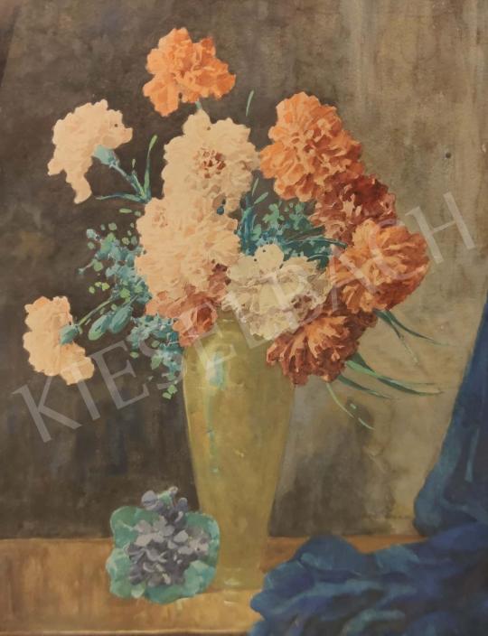 For sale  Komáromi-Kacz, Endréné (Kiss, Sarolta) - Carnations in vase 's painting