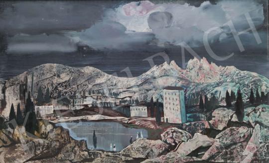 Eladó  Molnár C. Pál - Itáliai tóparton festménye