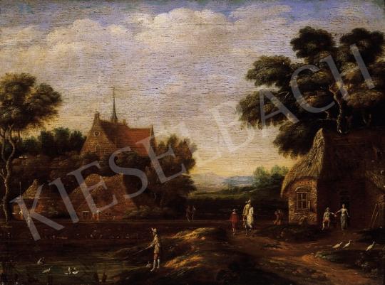 Ismeretlen holland festő, 1700 körül - Falusi életkép | 6. Aukció aukció / 239 tétel