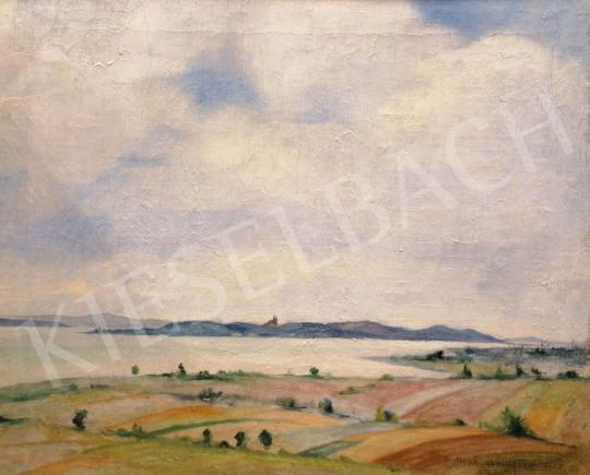 Mosshammer, György -  View of the Lake Balaton with Abbey in the Background, 1937 painting