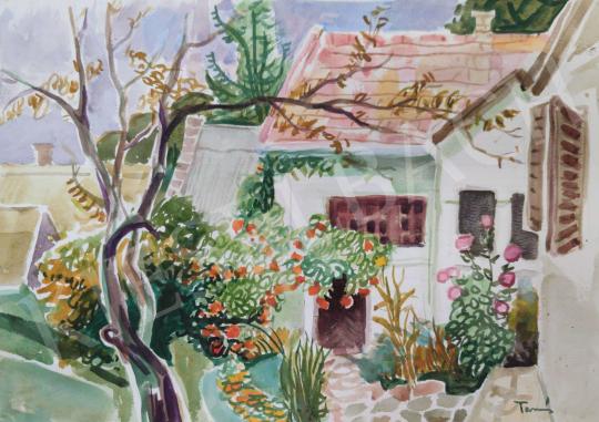 Tamás, Ervin - The neighbor's yard, 1991 painting