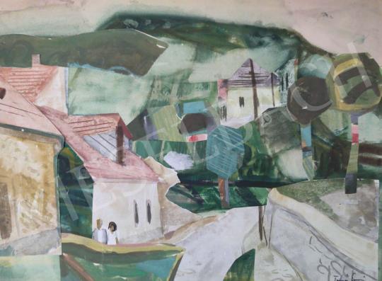 Tamás Ervin - Tokaji részlet, 1964 festménye