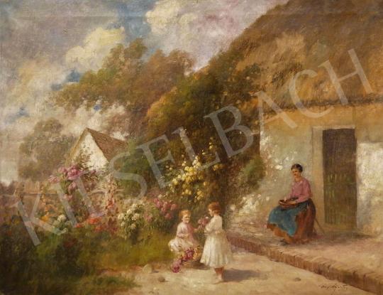 For sale Ács, Ágoston - Family Scene in the Spring Garden 's painting