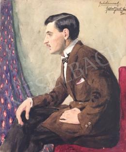  Gábor, Jenő - Man with black bow tie (Portait of Gábor Kássa) 