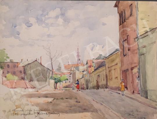 For sale  Kássa, Gábor - Horváth Street with the Matthias Church (Budapest, II. District), 1952 's painting