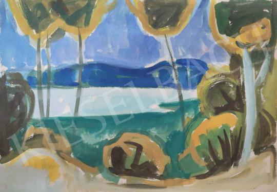 For sale Tamás, Ervin - Colorful Lake Shore (Balaton), 1959 's painting