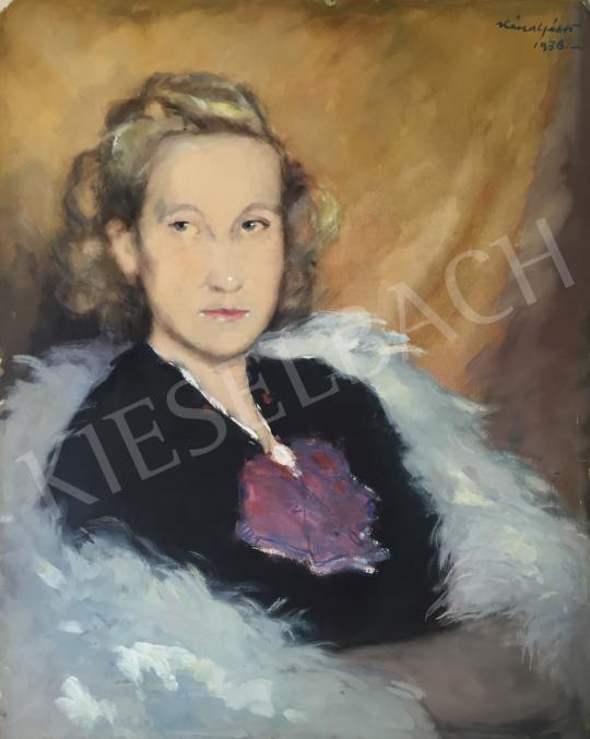 For sale  Kássa, Gábor - Young Lady with Fur Collar, 1938 's painting