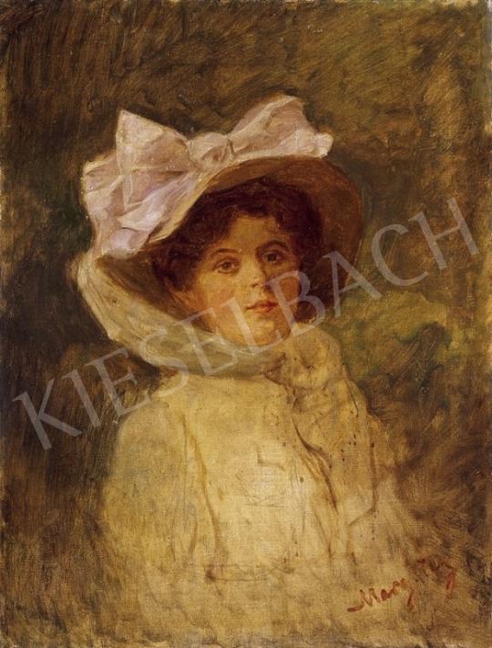 Margitay Tihamér - Hölgy fehér kalapban | 6. Aukció aukció / 262 tétel