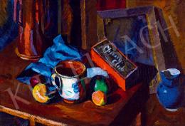  Tipary Dezső - Műtermi csendélet kék kancsóval, 1919 