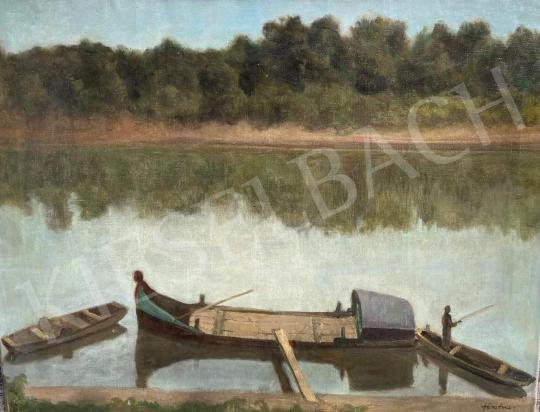 For sale Faddi-Förstner, Dénes - Fishermen on the Tisza 's painting