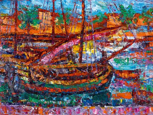 For sale  Vén, Emil - Sailing Boats in Chroatian (Spolento) 's painting