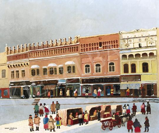 For sale  Nádasdi Sárközy, Elemér (Sárközy Elemér) - The Main Square in Eperjes (Rákóczi House) , 1937 's painting