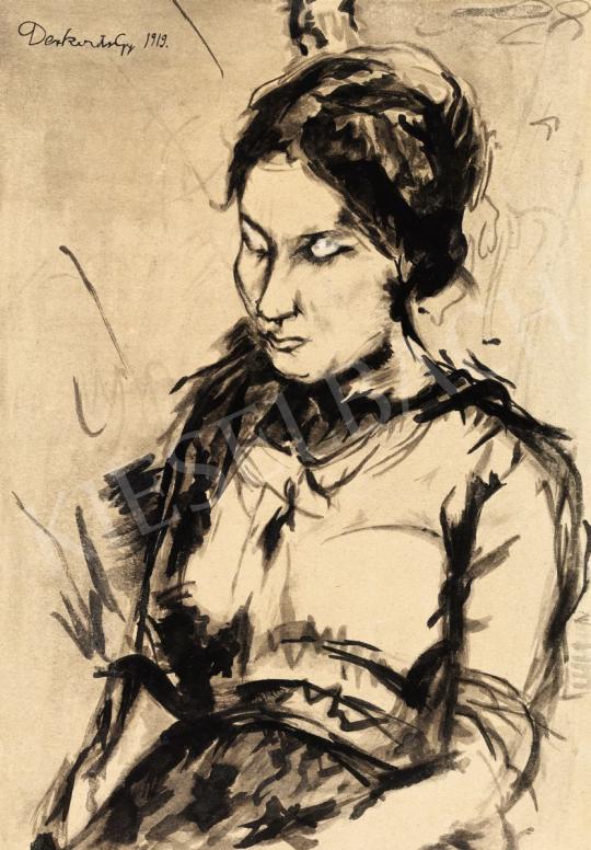 Eladó Derkovits Gyula - Fiatal lány, 1919 festménye