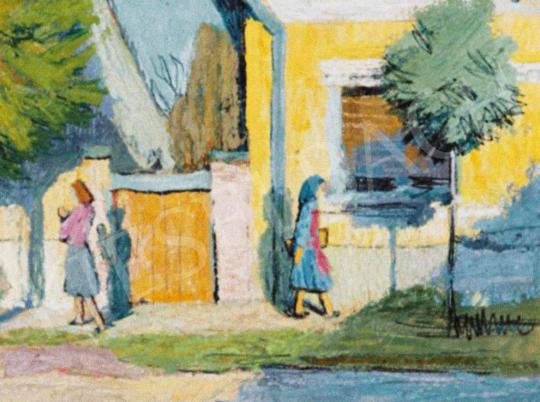  Czene, Béla jr. - Street in Solnok (Sunday Afternoon) painting